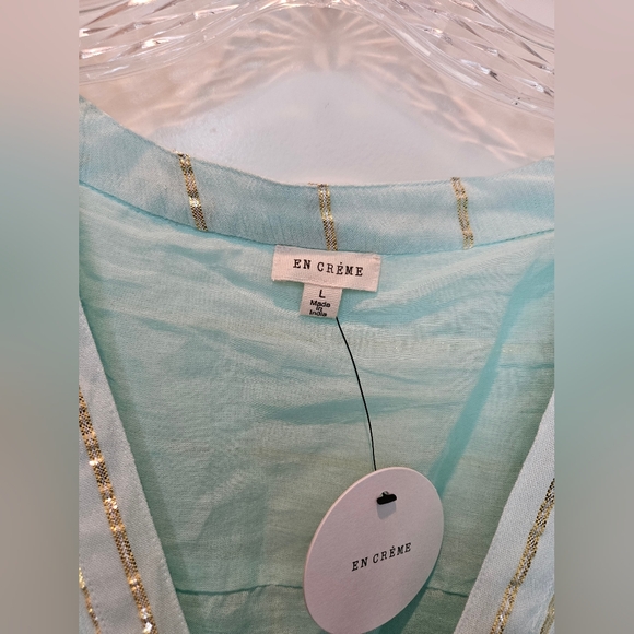 NWT  EN CREME Sabrina Lurex Maxi Dress - Picture 8 of 9